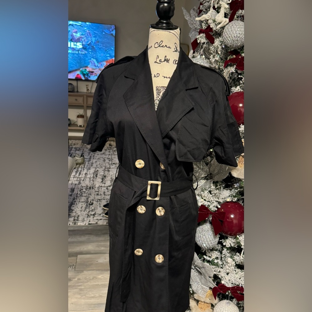 Ladies Waist Belt Blazer Double Breasted Casual Pockets Female Mini Suits Dress - Picture 8 of 14